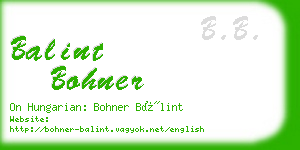 balint bohner business card